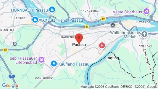 Apartments for rent i Passau - kort over placeringen