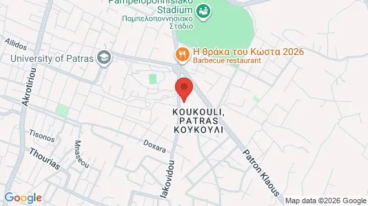 Apartments for rent i Patras - kort over placeringen