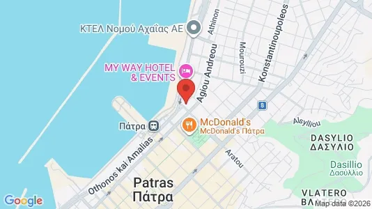 Apartments for rent i Patras - kort over placeringen