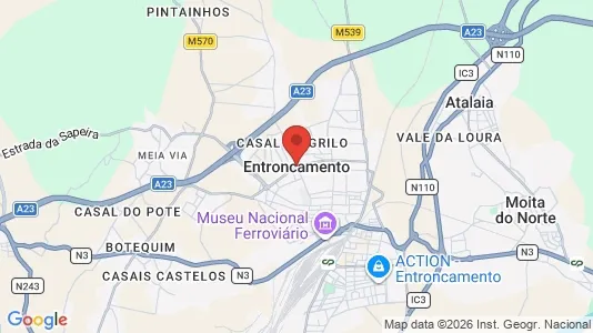 Apartments for rent i Entroncamento - kort over placeringen