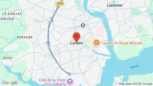 Houses for rent i Lorient - kort over placeringen