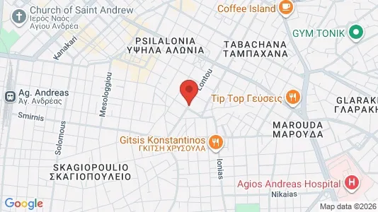 Apartments for rent i Patras - kort over placeringen