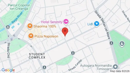 Apartments for rent i Timişoara - kort over placeringen