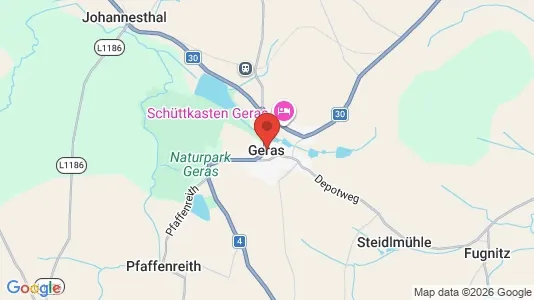 Apartments for rent i Geras - kort over placeringen
