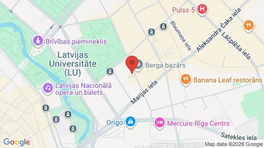 Apartments for rent i Riga Centrs - kort over placeringen