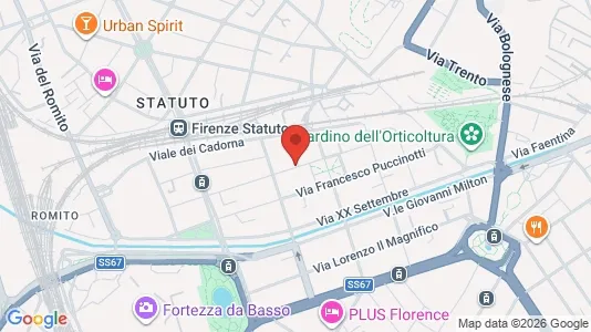 Rooms for rent i Florence - kort over placeringen