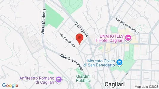 Rooms for rent i Cagliari - kort over placeringen