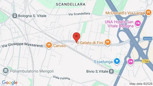 Apartments for rent i Bologna - kort over placeringen