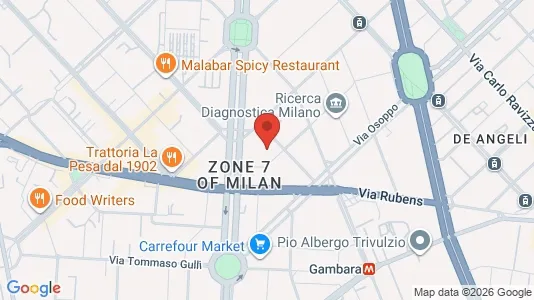 Rooms for rent i Milano Zona 7 - Baggio, De Angeli, San Siro - kort over placeringen