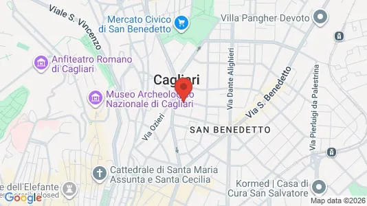 Rooms for rent i Cagliari - kort over placeringen