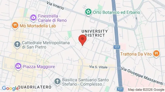 Apartments for rent i Bologna - kort over placeringen