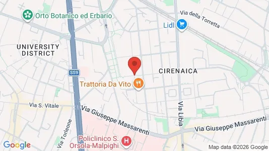 Apartments for rent i Bologna - kort over placeringen