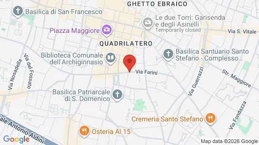 Apartments for rent i Bologna - kort over placeringen