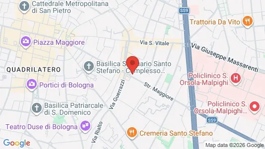 Apartments for rent i Bologna - kort over placeringen