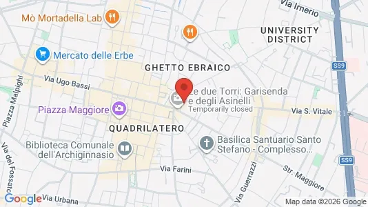 Apartments for rent i Bologna - kort over placeringen