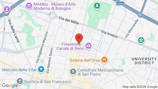 Apartments for rent i Bologna - kort over placeringen