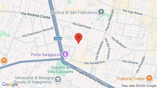 Apartments for rent i Bologna - kort over placeringen