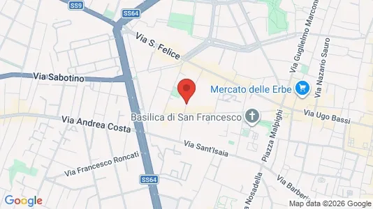 Apartments for rent i Bologna - kort over placeringen