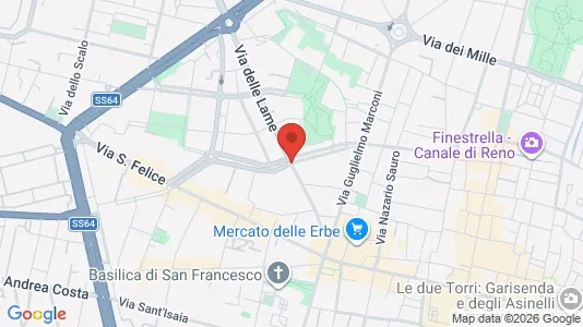 Apartments for rent i Bologna - kort over placeringen