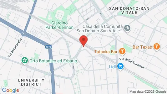 Apartments for rent i Bologna - kort over placeringen
