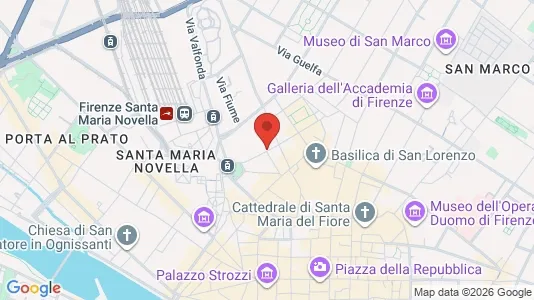 Rooms for rent i Florence - kort over placeringen