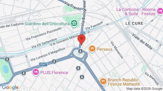 Rooms for rent i Florence - kort over placeringen