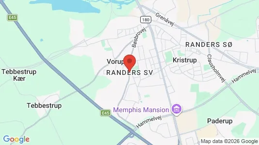 Apartments for rent i Randers SV - kort over placeringen