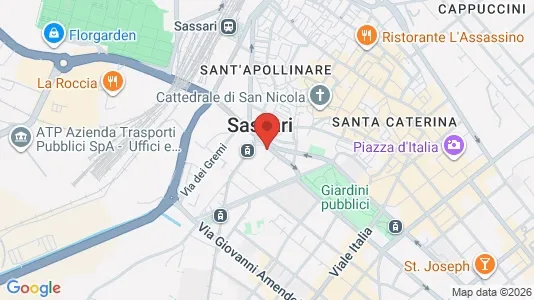 Rooms for rent i Sassari - kort over placeringen