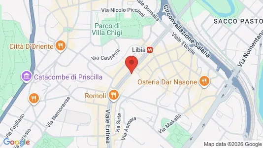 Rooms for rent i Roma Municipio II – Parioli/Nomentano - kort over placeringen