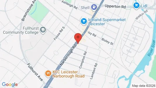 Rooms for rent i Leicester - Leicestershire - kort over placeringen