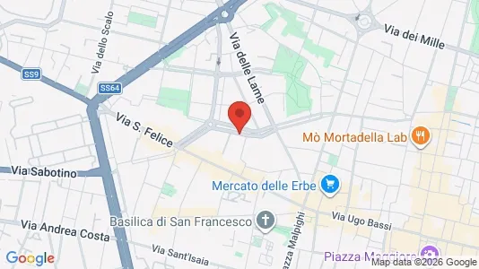 Apartments for rent i Bologna - kort over placeringen