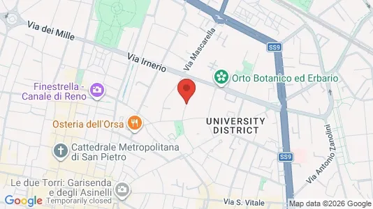 Apartments for rent i Bologna - kort over placeringen