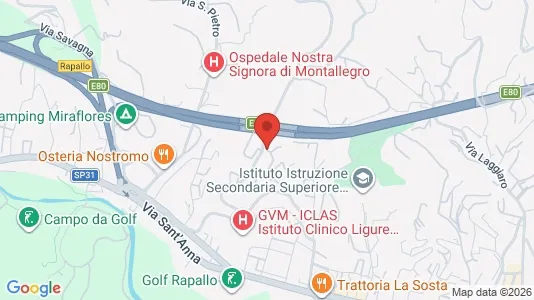 Apartments for rent i Rapallo - kort over placeringen