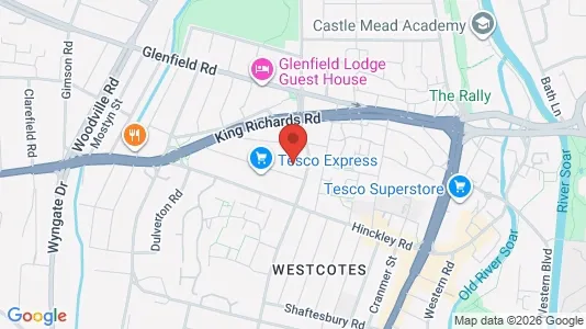 Rooms for rent i Leicester - Leicestershire - kort over placeringen