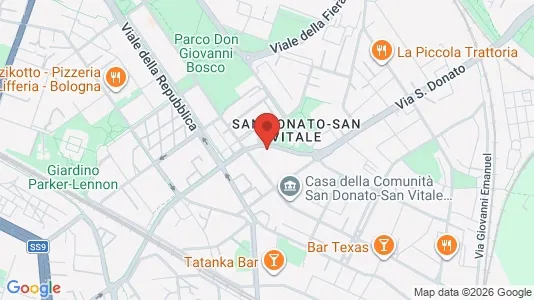 Apartments for rent i Bologna - kort over placeringen