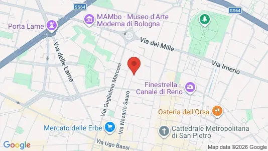 Apartments for rent i Bologna - kort over placeringen