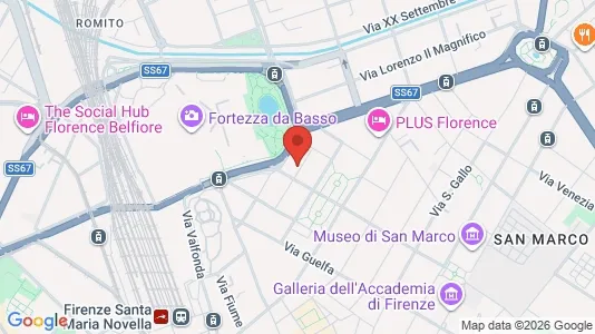 Apartments for rent i Florence - kort over placeringen