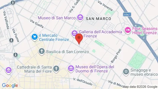 Apartments for rent i Florence - kort over placeringen