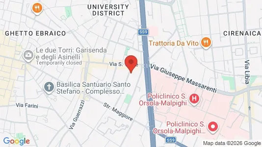 Apartments for rent i Bologna - kort over placeringen