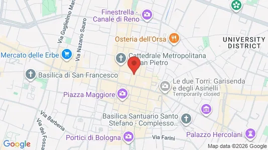 Apartments for rent i Bologna - kort over placeringen