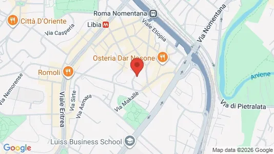Apartments for rent i Roma Municipio II – Parioli/Nomentano - kort over placeringen