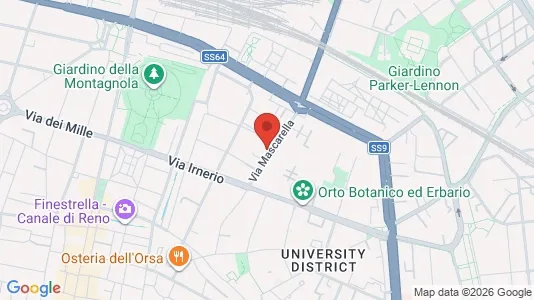 Apartments for rent i Bologna - kort over placeringen
