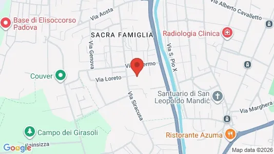 Rooms for rent i Padua - kort over placeringen