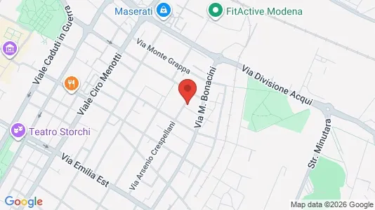 Rooms for rent i Modena - kort over placeringen