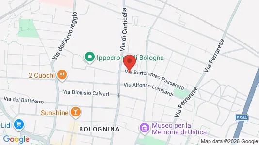 Apartments for rent i Bologna - kort over placeringen