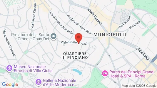 Apartments for rent i Roma Municipio II – Parioli/Nomentano - kort over placeringen