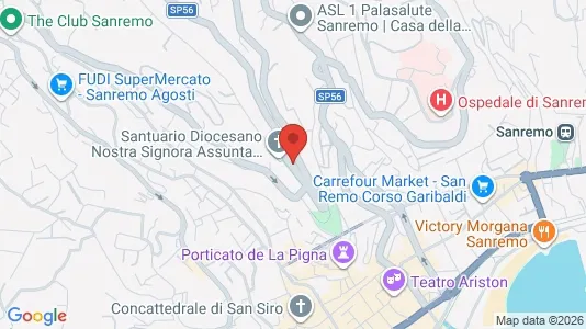 Apartments for rent i Sanremo - kort over placeringen