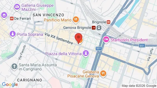 Apartments for rent i Genoa - kort over placeringen