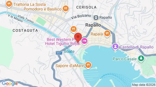 Apartments for rent i Rapallo - kort over placeringen