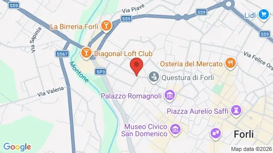 Rooms for rent i Forlì - kort over placeringen